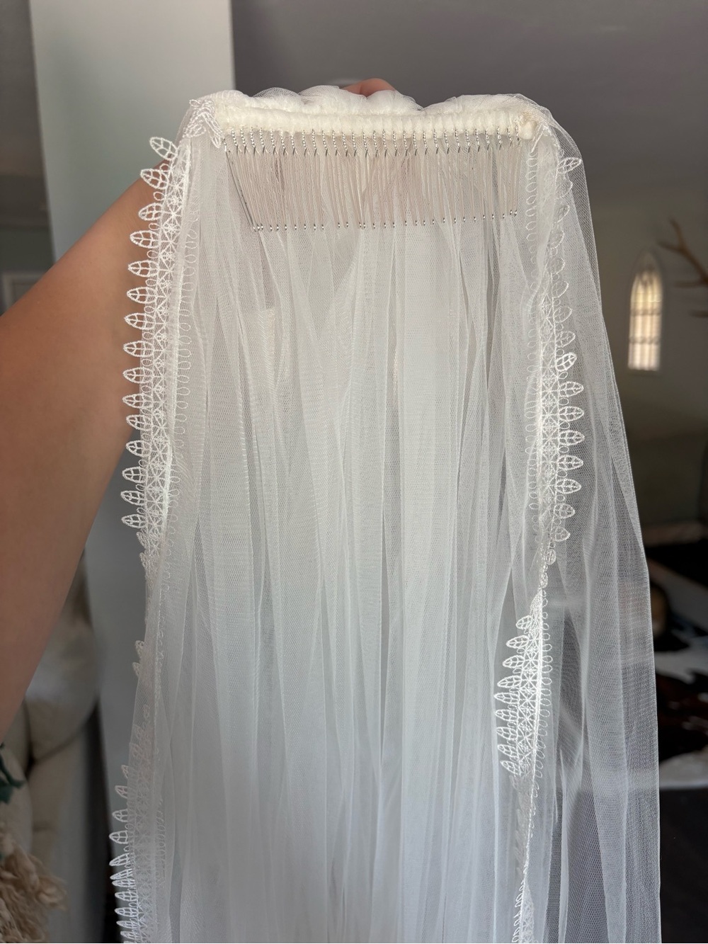 Grace Loves Lace Cathedral Style Ivory Lace-Edged Bridal VEIL* - Picture 3 of 4